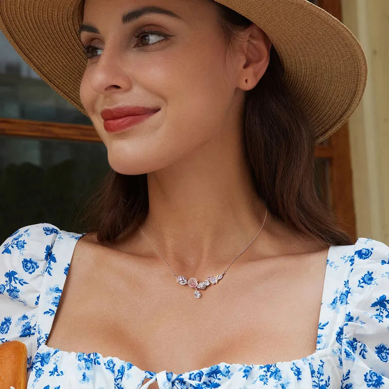 Collier Papillon et Fleur Onirique en Argent 925