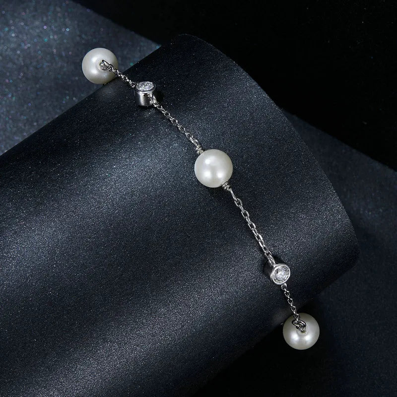 Bracelet Moissanite 0,1ct Esprit Océan en Argent 925 avec Certificat