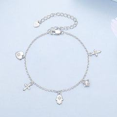 Bracelet à Breloque Talisman en Argent 925