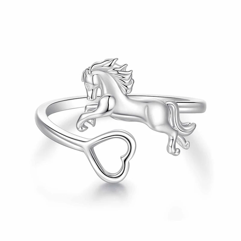 Bague Ajustable Cheval en Argent 925