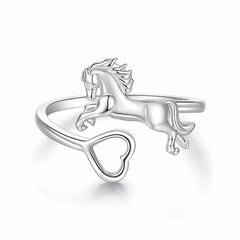 Bague Ajustable Cheval en Argent 925