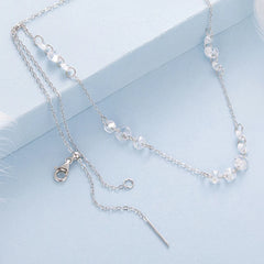 Collier Pendentif Zircon Dansant en Argent 925