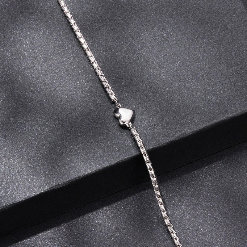 Bracelet Cœur Moissanite en Argent 925 avec Certificat