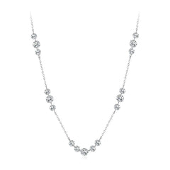 Collier Pendentif Zircon Dansant en Argent 925
