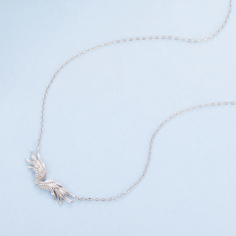 Collier Pendentif Ailes Protectrices en Argent 925