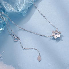 Collier Pendentif Fleur de Givre en Argent 925
