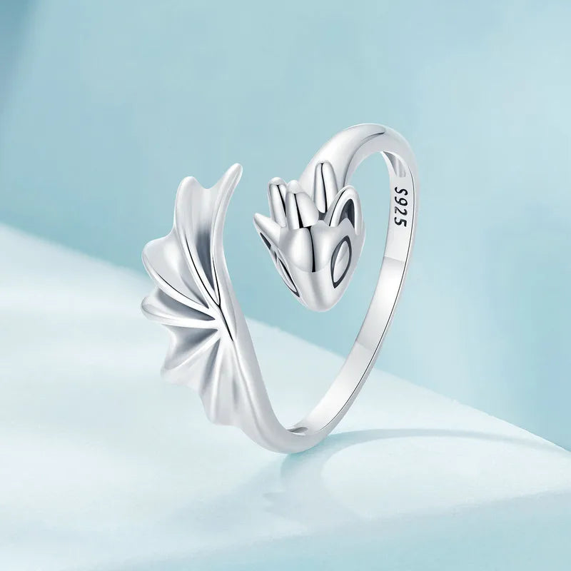 Bague Dragon Volant en Argent 925