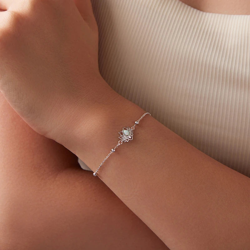 Bracelet Fleur de Lotus en Argent 925
