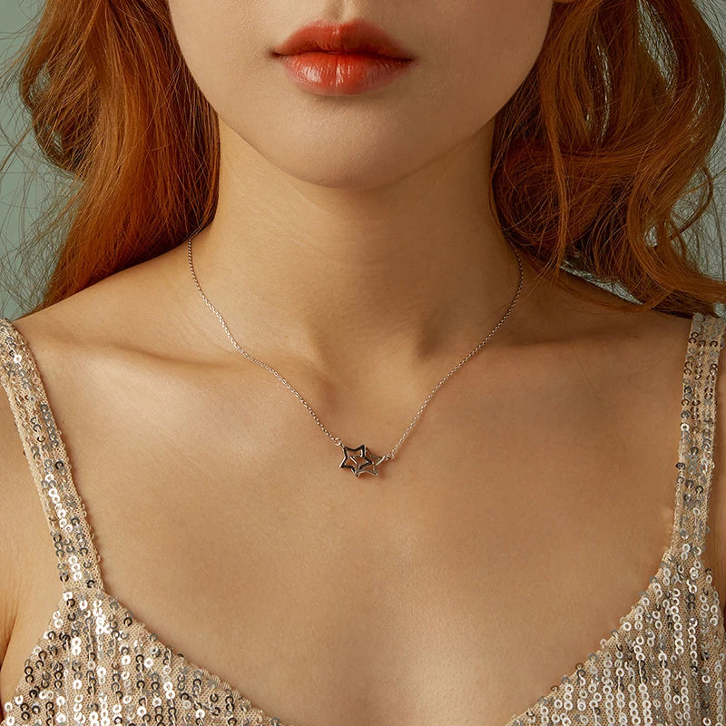 Collier Lumière d'Étoile en Argent 925