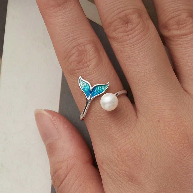 Bague Ajustable Sirène en Argent 925