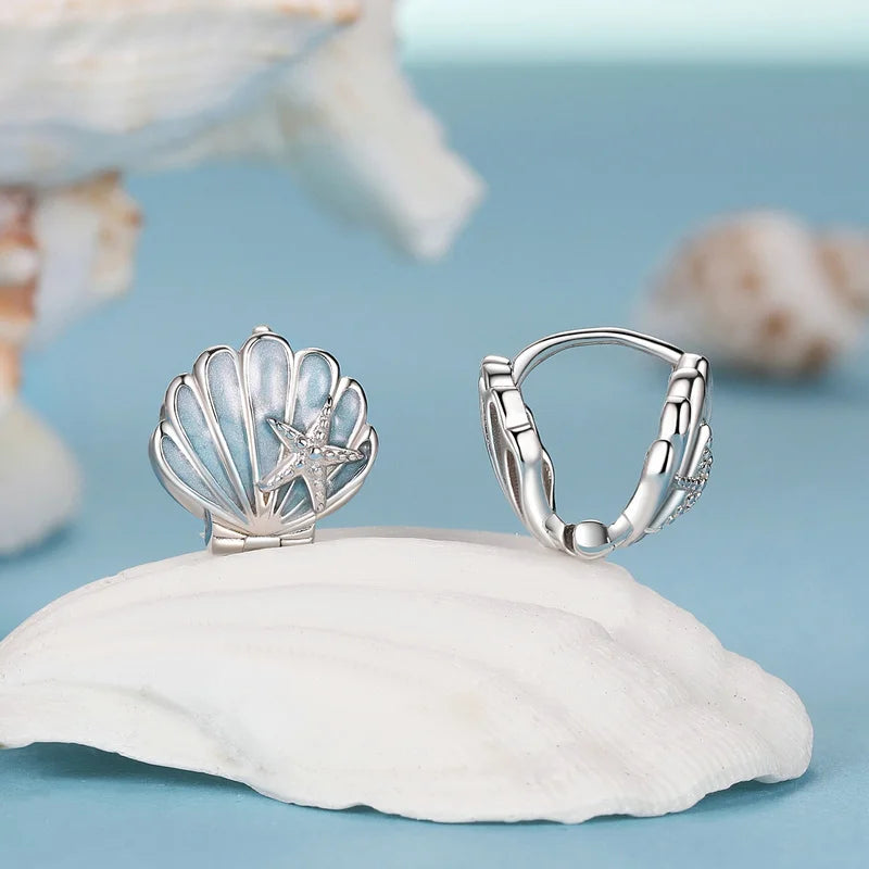 Créoles Coquillage en Argent 925
