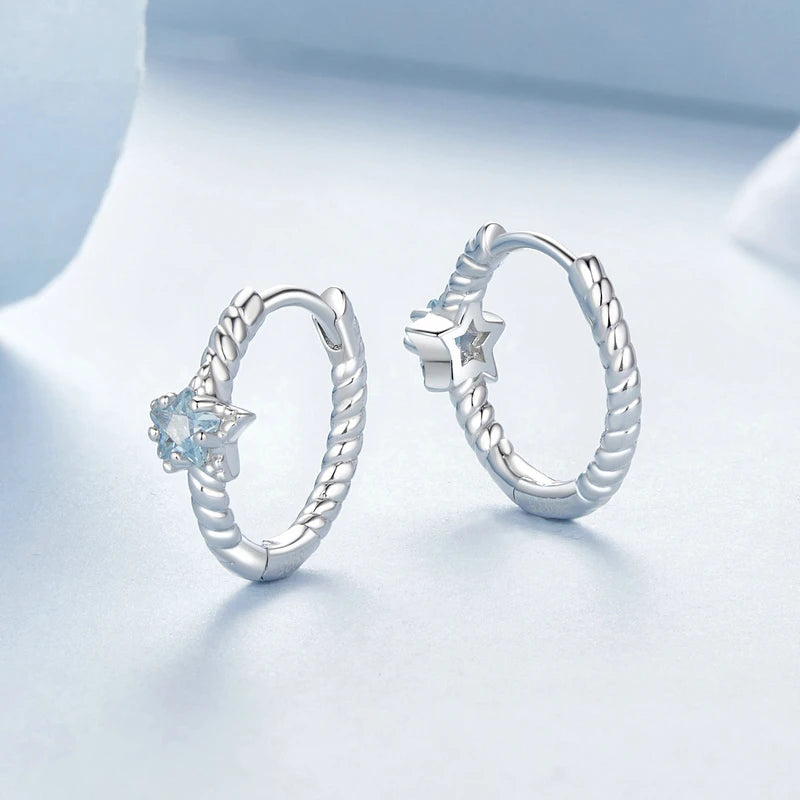 Créoles Étoile en Argent 925