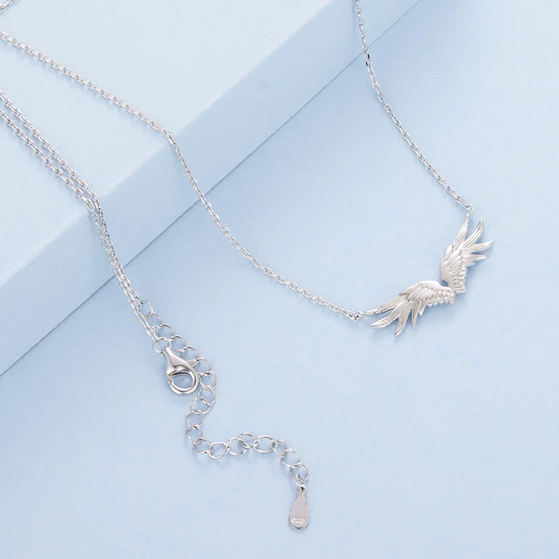 Collier Pendentif Ailes Protectrices en Argent 925