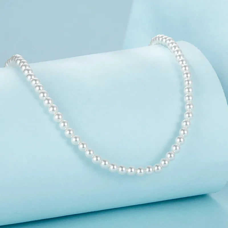 Collier en Nacre Blanche et Argent 925