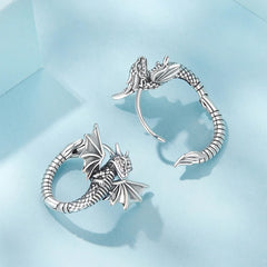 Créoles Dragon Volant en Argent 925