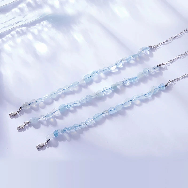 Bracelet Cristal Bleu en Argent 925