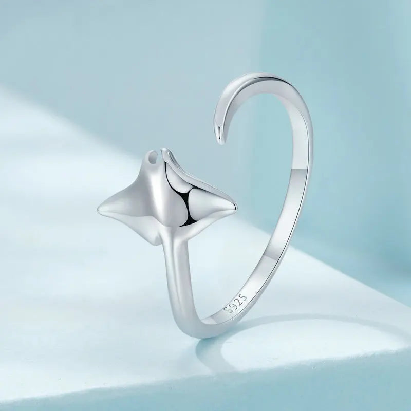 Bague Ajustable Raie en Argent 925