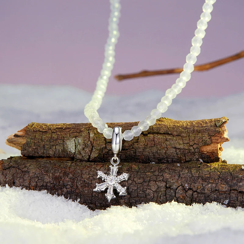 Collier Pendentif Fleur de Givre en Argent 925