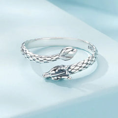 Bague Dragon Enroulé en Argent 925