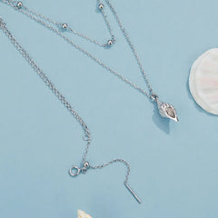 Collier Pendentif Conque en Argent 925