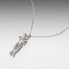 Collier de Couple Étreinte Amoureuse en Argent 925