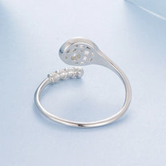 Bague Ajustable Nœud Tennis en Argent 925