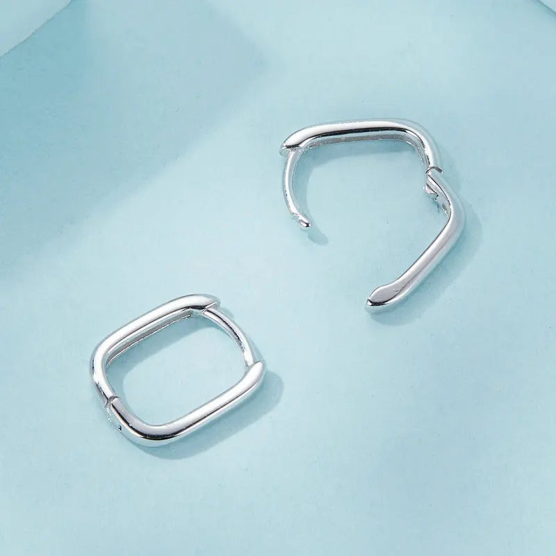 Créoles Carrées en Argent 925