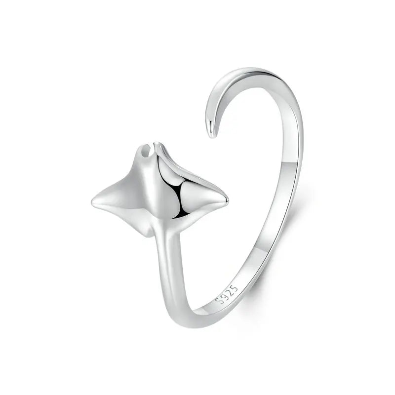 Bague Ajustable Raie en Argent 925