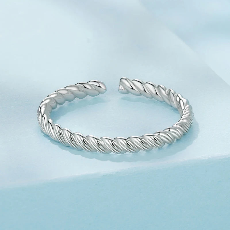Bague Tressée en Argent 925