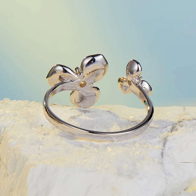 Bague Fleur Bleue en Argent 925