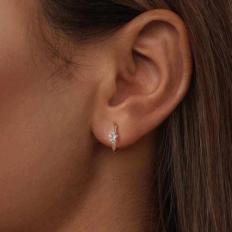 Créoles Étoile en Argent 925