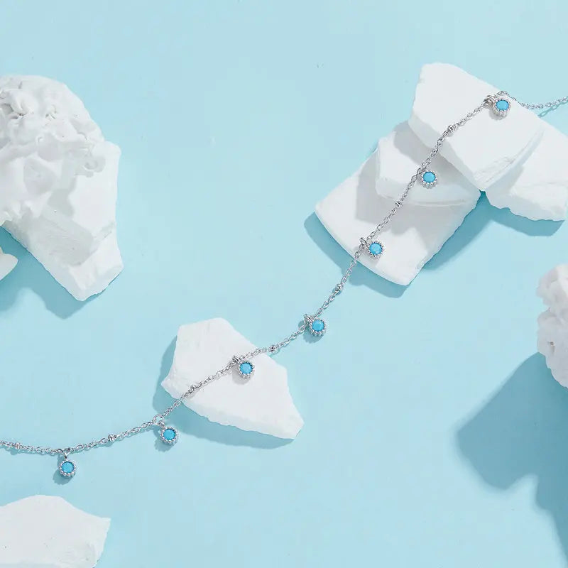 Collier Ras-de-Cou Turquoise en Argent 925