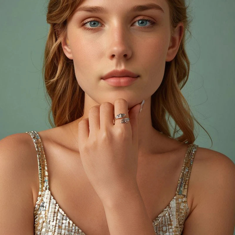 Bague Étreinte en Argent 925