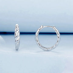 Créoles Tressées Métalliques en Argent 925