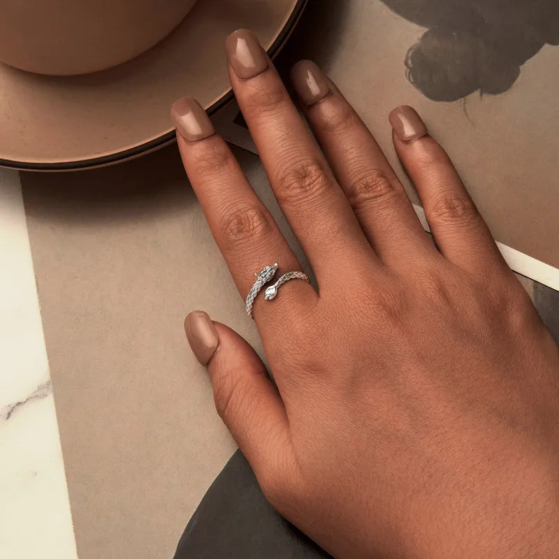 Bague Dragon Enroulé en Argent 925