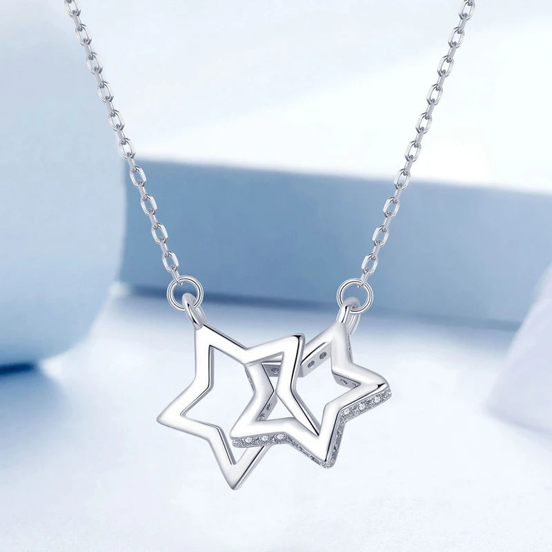 Collier Lumière d'Étoile en Argent 925