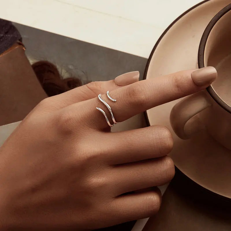 Bague Minimaliste Multi-Anneaux en Argent 925
