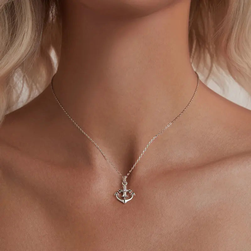 Collier Ancre Marine en Argent 925