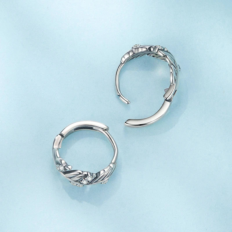Créoles Plume en Argent 925