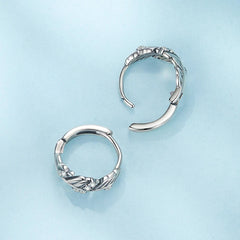 Créoles Plume en Argent 925