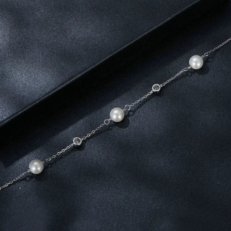 Bracelet Moissanite 0,1ct Esprit Océan en Argent 925 avec Certificat