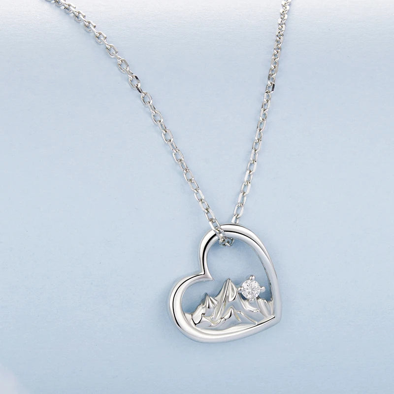 Collier Paysage de Montagnes en Argent 925