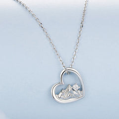 Collier Paysage de Montagnes en Argent 925