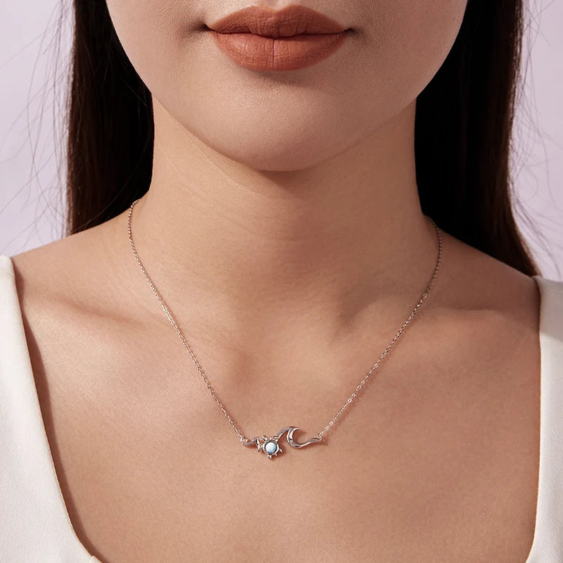Collier Tortue Vague Larimar en Argent 925