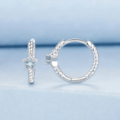 Créoles Étoile en Argent 925