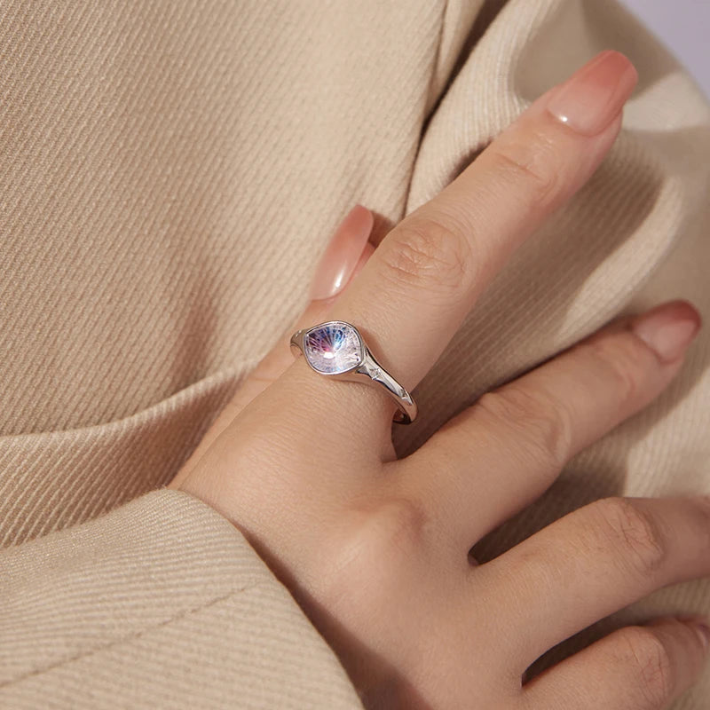 Bague Ajustable Œil Protecteur en Argent 925