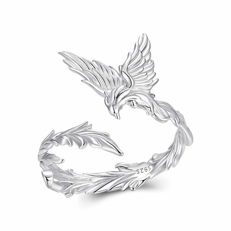 Bague Ajustable Phénix en Argent 925
