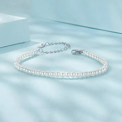 Bracelet en Nacre Blanche et Argent 925
