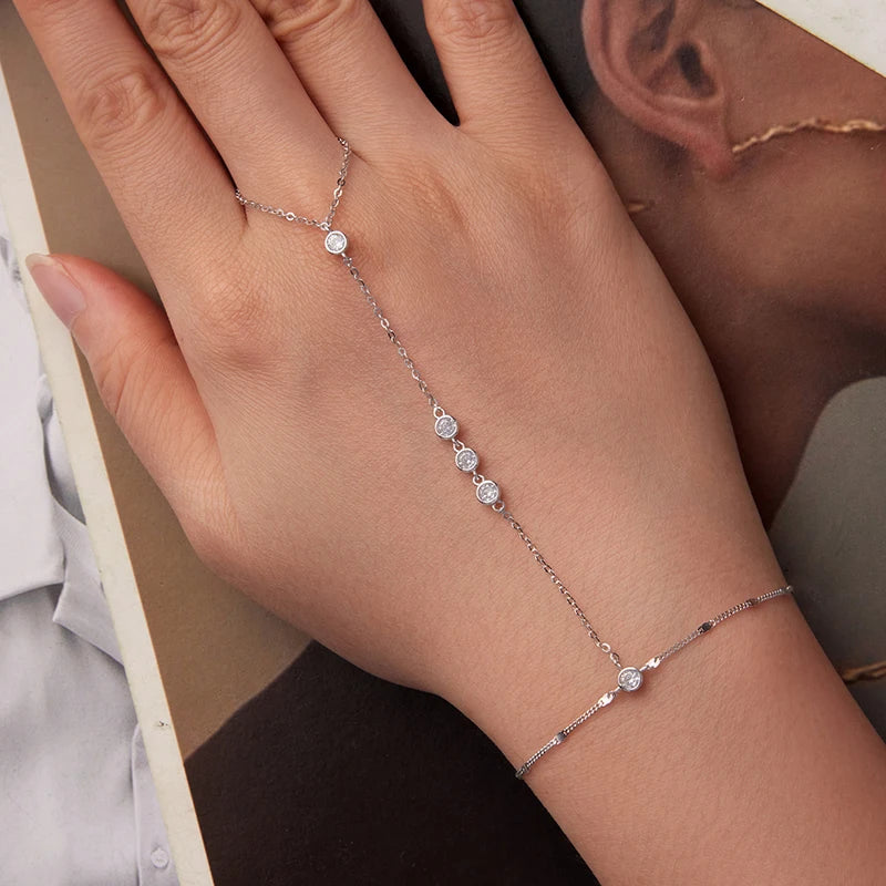Bracelet Anneau à Pampille en Argent 925