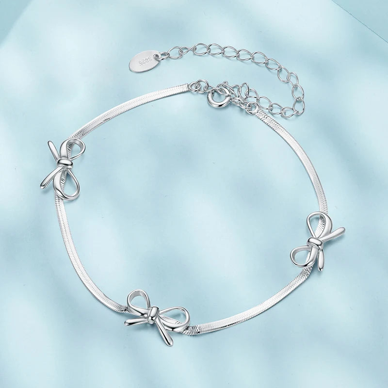 Bracelet Nœud Ruban en Argent 925